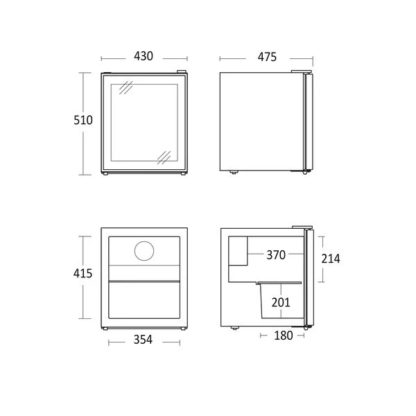 Display køleskab - DC48BB - Scandomestic 35311110000DC48BB by Scandomestic color Sort