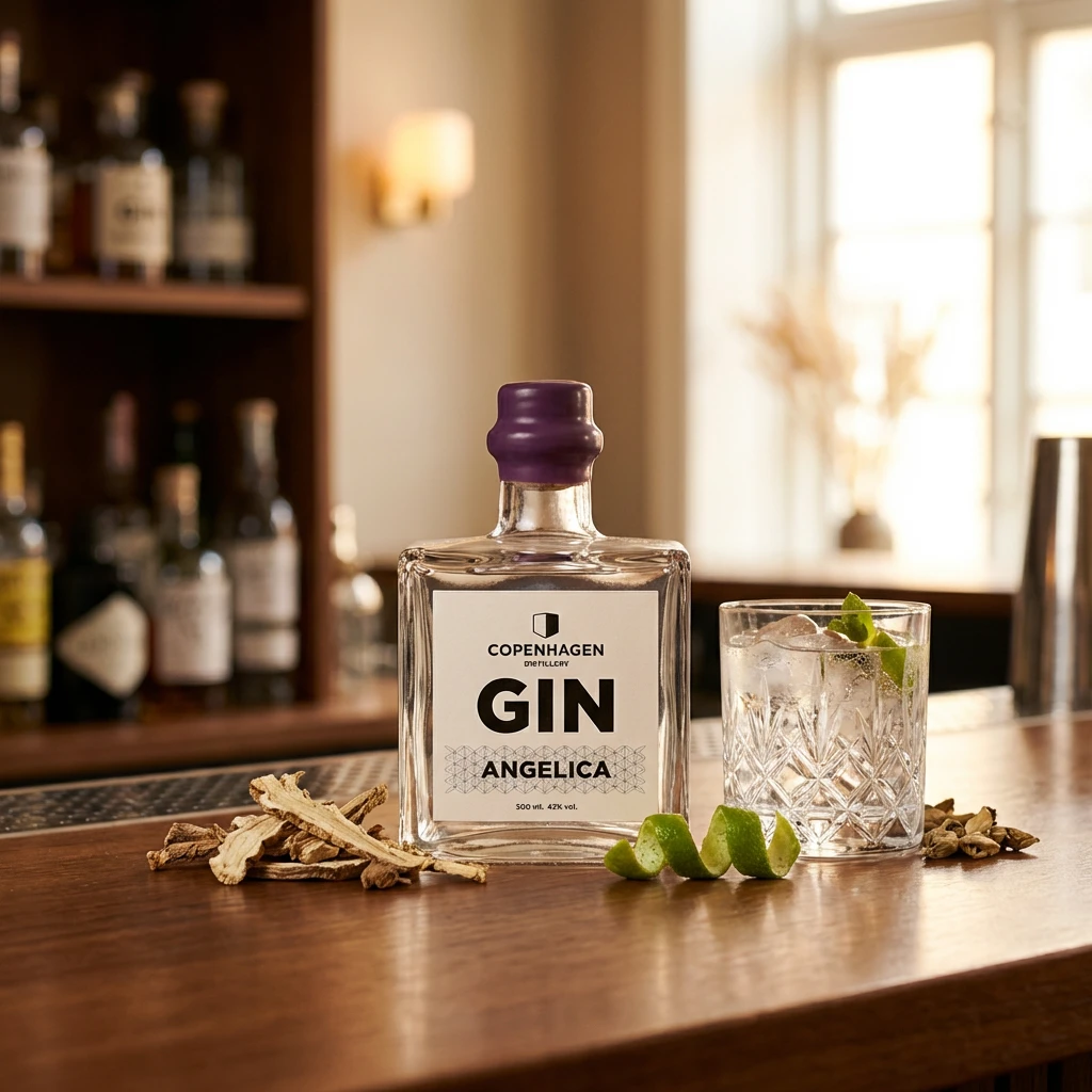Copenhagen Distillery Angelica Gin 50 cl 51490 by Copenhagen color Sort