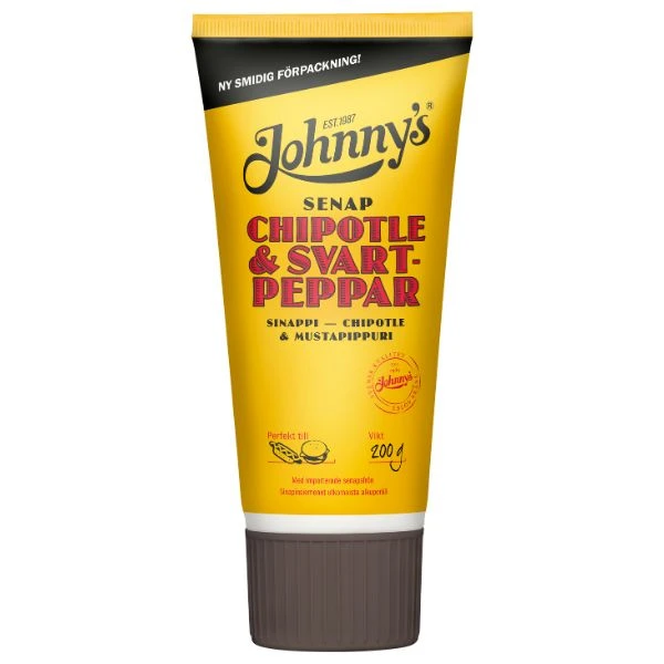 Johnnys Chipotle & Sortpeber sennep 200g 3100109 by Deli Drengene color Sort