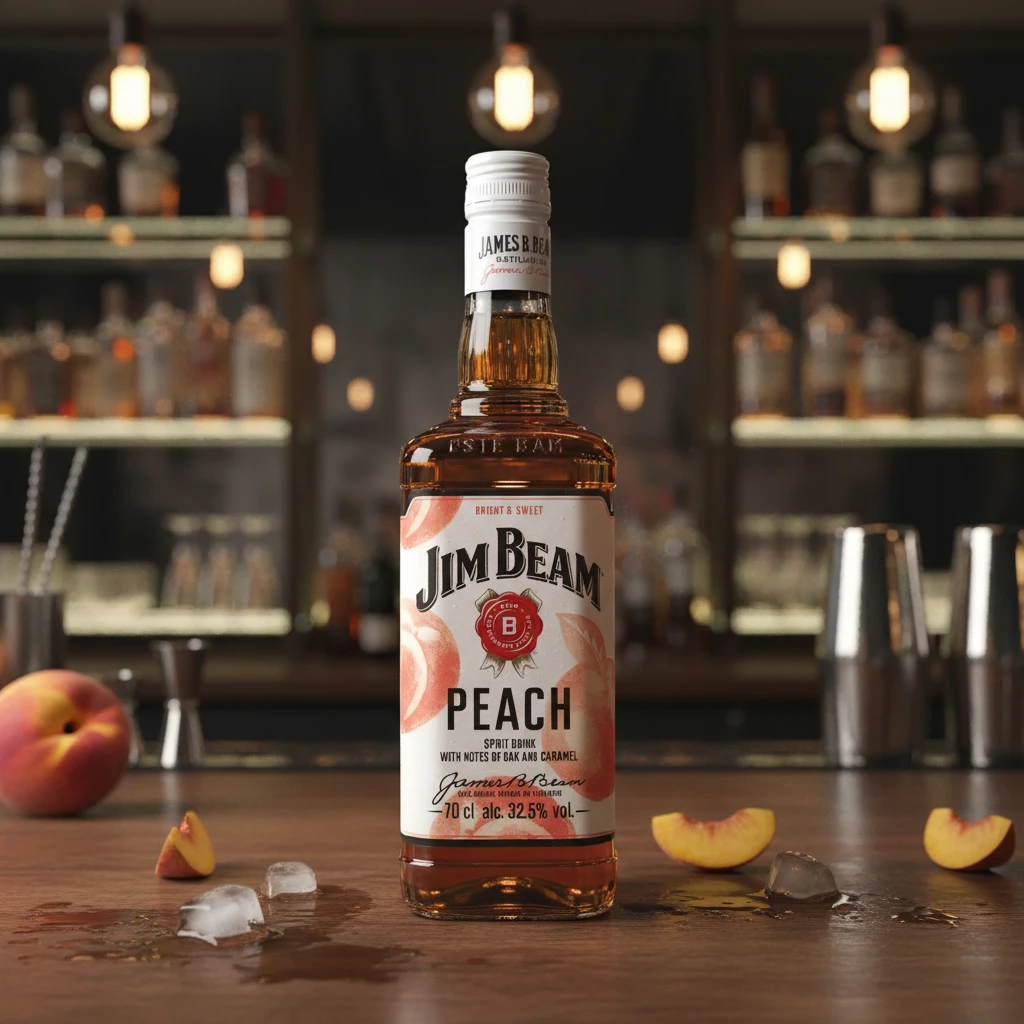 Jim Beam Peach Whiskeylikør 70 cl L-57-439-00 by JIMBEAM color Sort