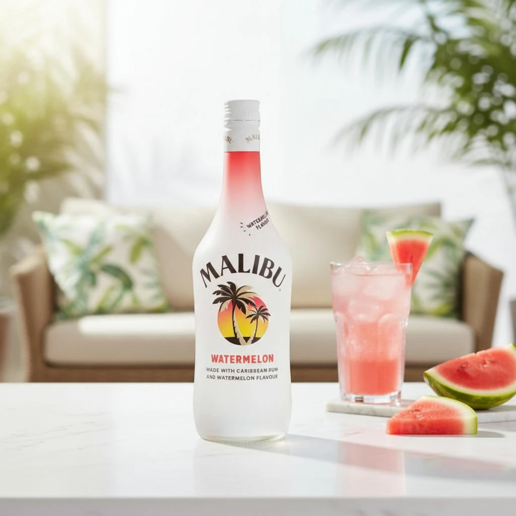 Malibu Watermelon Likør 70 cl L-51-355-00 by MALIBU color Sort