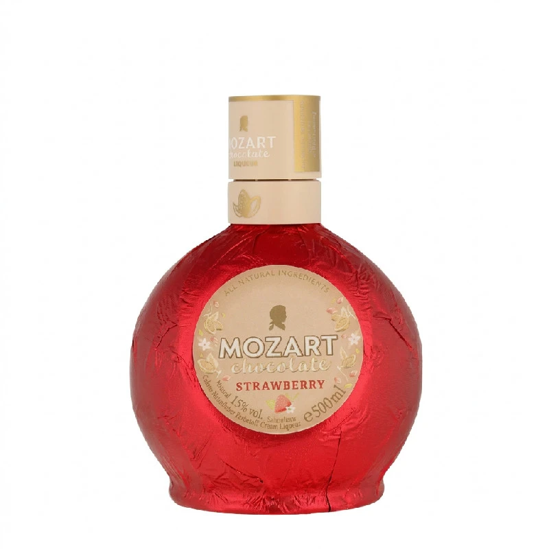 Mozart White Chocolate Strawberry Likør 70 cl L-04-990-00 by MOZART color Sort