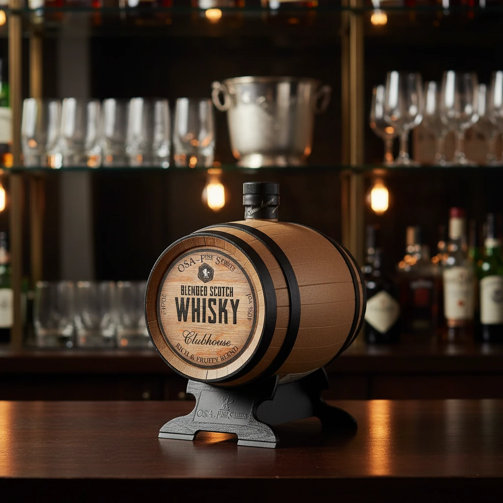 Old St. Andrews Clubhouse Whisky Barrel 70 cl L-52-158-00 by Barlife color Sort