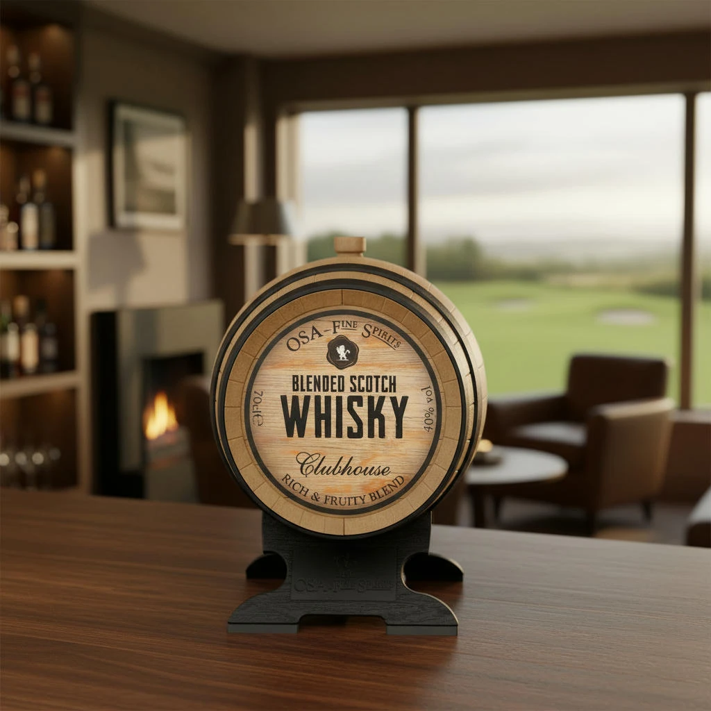 Old St. Andrews Clubhouse Whisky Barrel 70 cl L-52-158-00 by Barlife color Sort