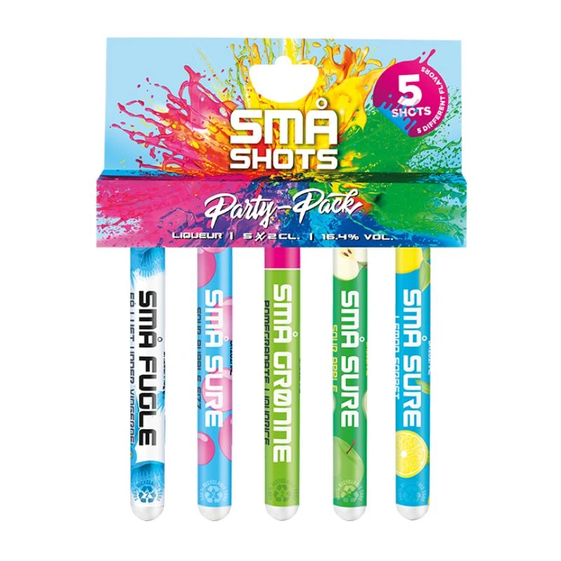 Små Shots Shotsrør Party Pack Mix (5x2cl RØR) 64237 by SMÅ color Sort