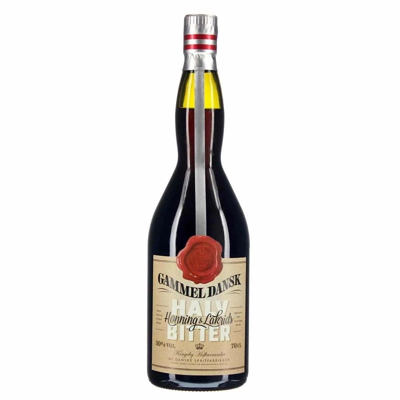 Gammel Dansk Halvbitter Honning/Lakrids FL 70 62294 by GAMMELDANS color Sort