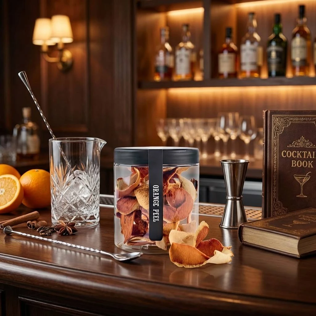 Tørret appelsinskræl 75 g 8112-1002 by Bartender Garnish color Sort