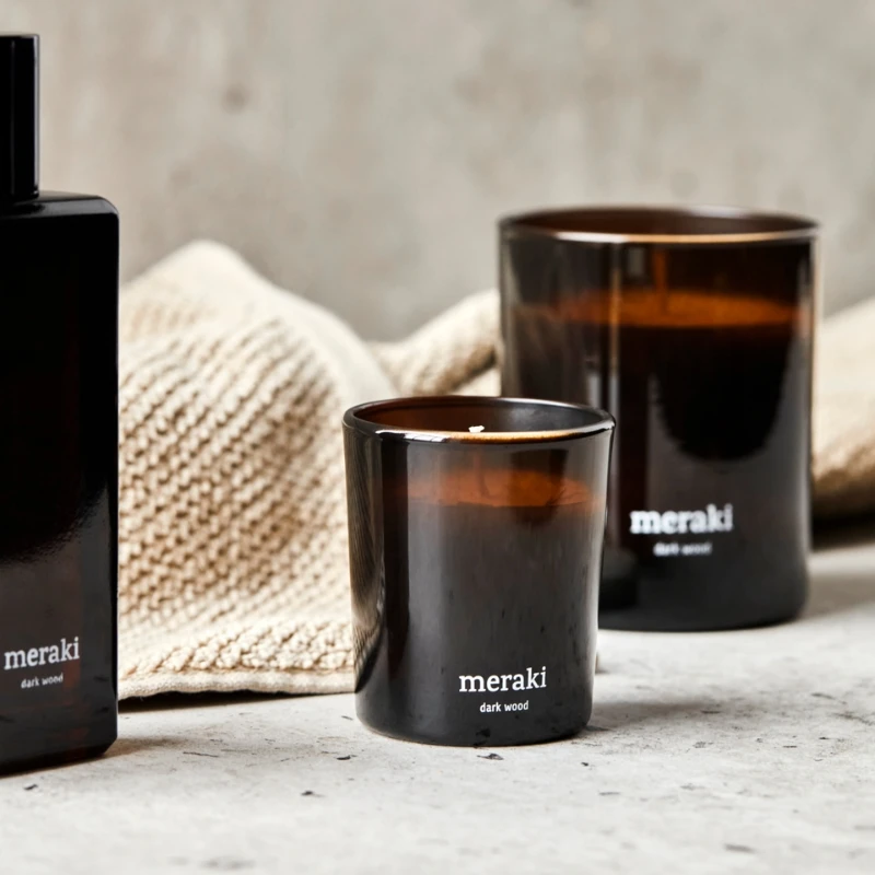 Meraki Duftlys, Dark wood., Brun 2 stk. 366650301 by Meraki color Brun
