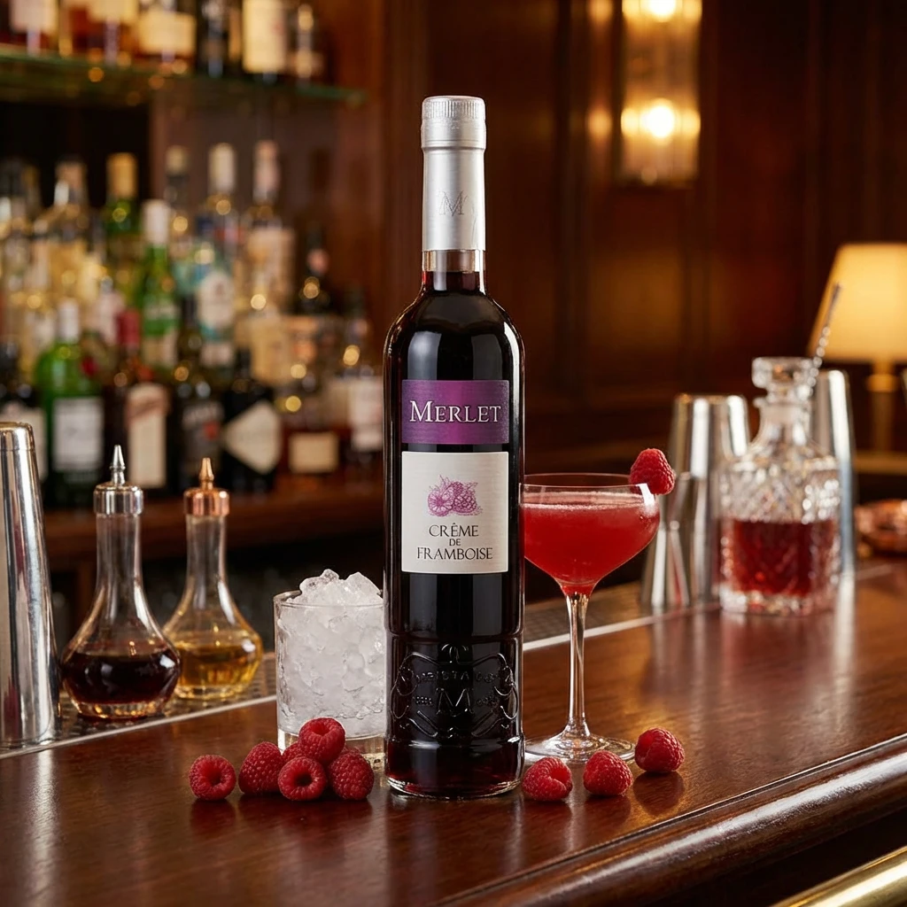 Merlet Liqueur Creme de Framboise / Hindbær FL 50 63427 by MERLET color Sort