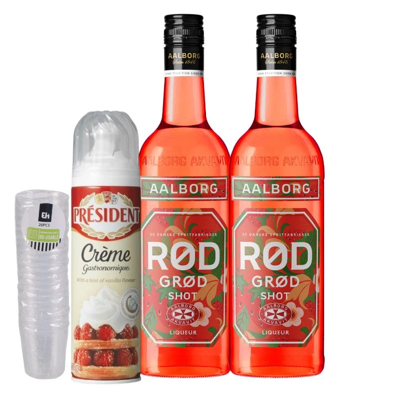 Rød Grød med fløde shot - Drinkspakke Bundle99 by Bundle color Sort