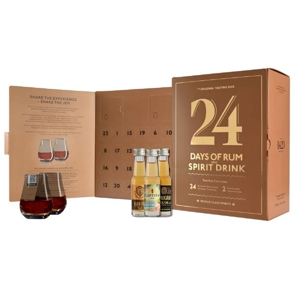 24 Days of Rum Calendar Brown Edition 24x2cl JUL130 by 1423 color Sort