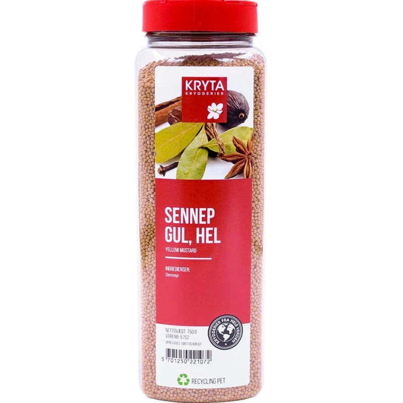 Hele gule sennepsfrø 750 g 11139 by KRYTA color Sort
