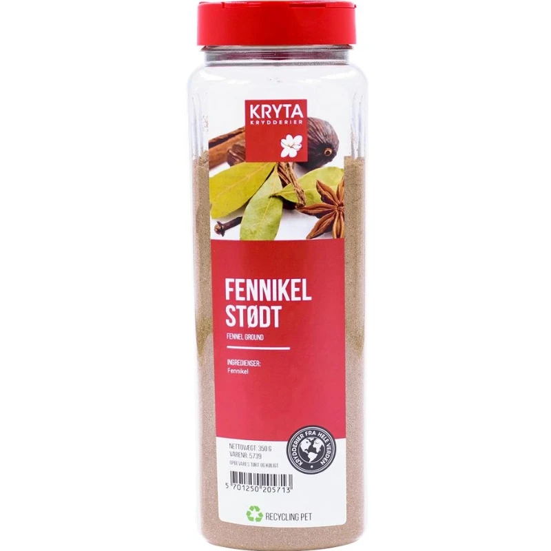 Stødt fennikel 350 g 239040 by KRYTA color Sort