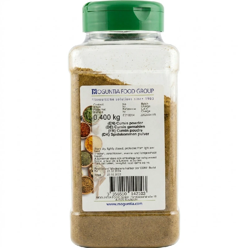 Stødt spidskommen i strødåse 400 g 252192 by Moguntia color Sort