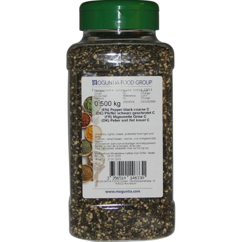Knust sort peber 500 g 252210 by Moguntia color Sort