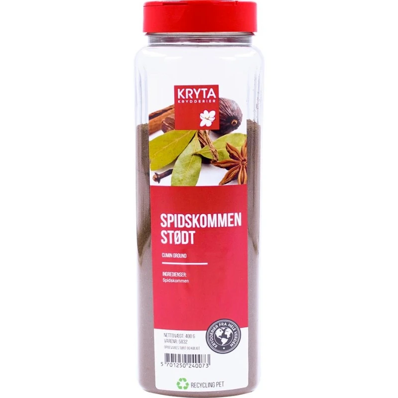 Stødt spidskommen 400 g 294037 by KRYTA color Sort