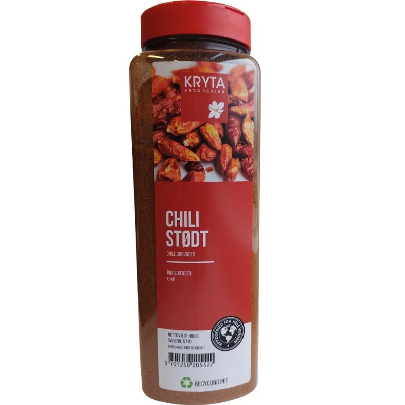 Stødt chili 400 g 356922 by KRYTA color Sort
