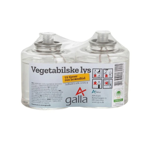 2-pak Olielys 36 timer - Galla Vegetabilske 18021APIX by Galla color Sølv