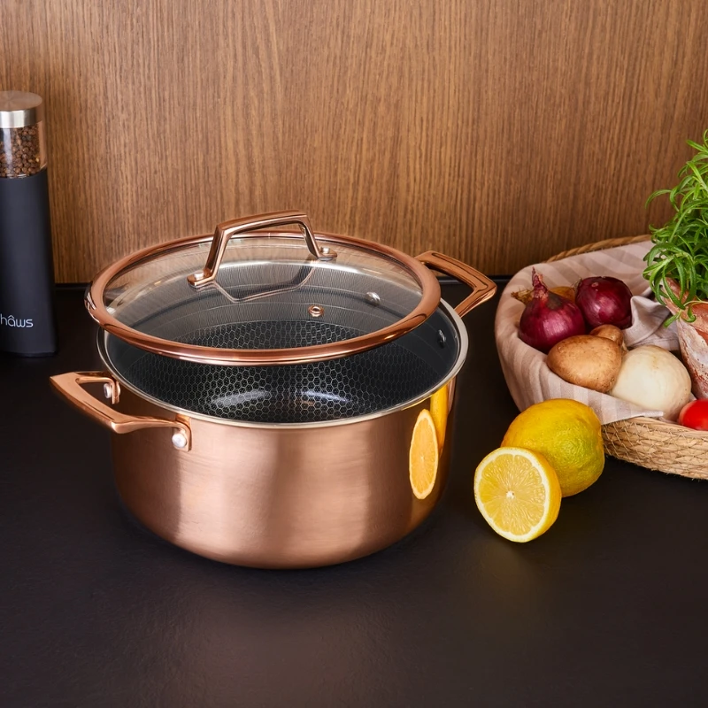 Hâws Santo Gryde 5,8 L med låg og hybridbelægning – Rose Gold 30-HSHCRRG58 by Hâws Santo color Rose Gold