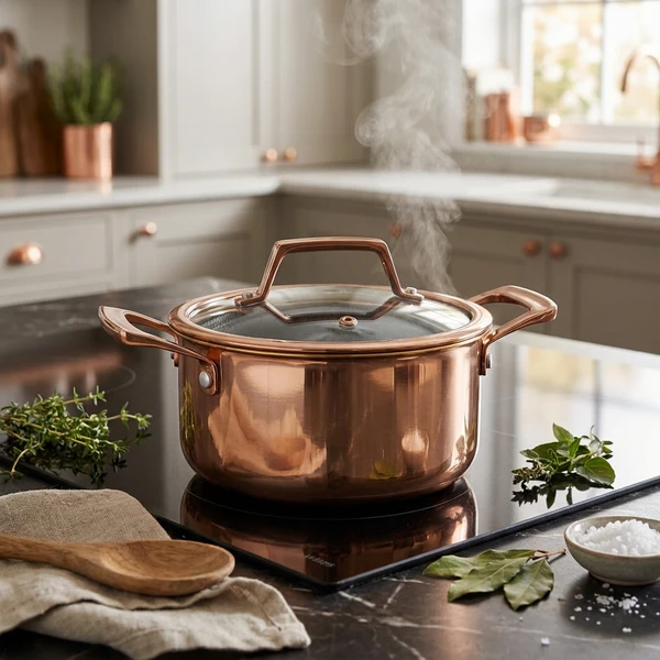 Hâws Santo Gryde 2,2 L med låg og hybridbelægning – Rose Gold 30-HSHCRRG26 by Hâws Santo color Rose Gold