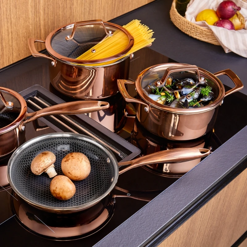 Hâws Santo Gryde 3,4 L med låg og hybridbelægning – Rose Gold 30-HSHCRRG36 by Hâws Santo color Rose Gold