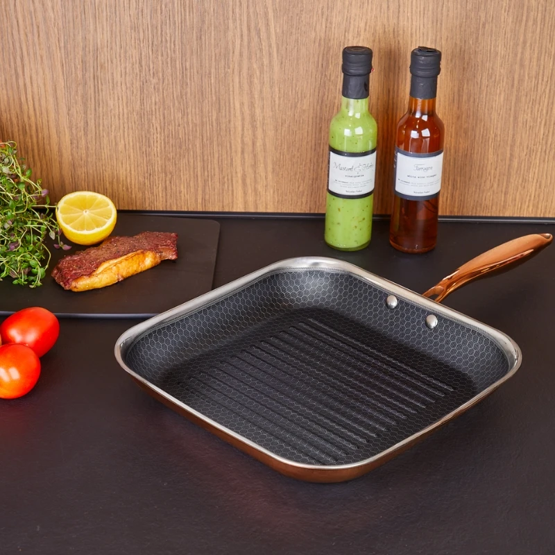 Hâws Santo Grillpande 28 cm med hybridbelægning – Rose Gold 30-HSHGPRG28 by Hâws Santo color Rose Gold