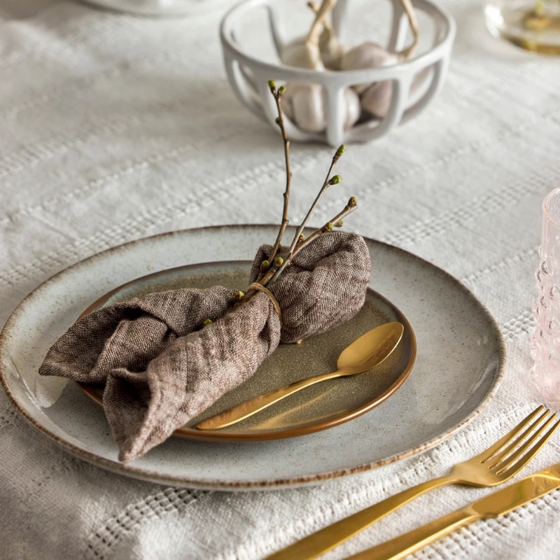 Sandrine Tallerken, Natur, Stentøj 17902758 by Bloomingville color Natur