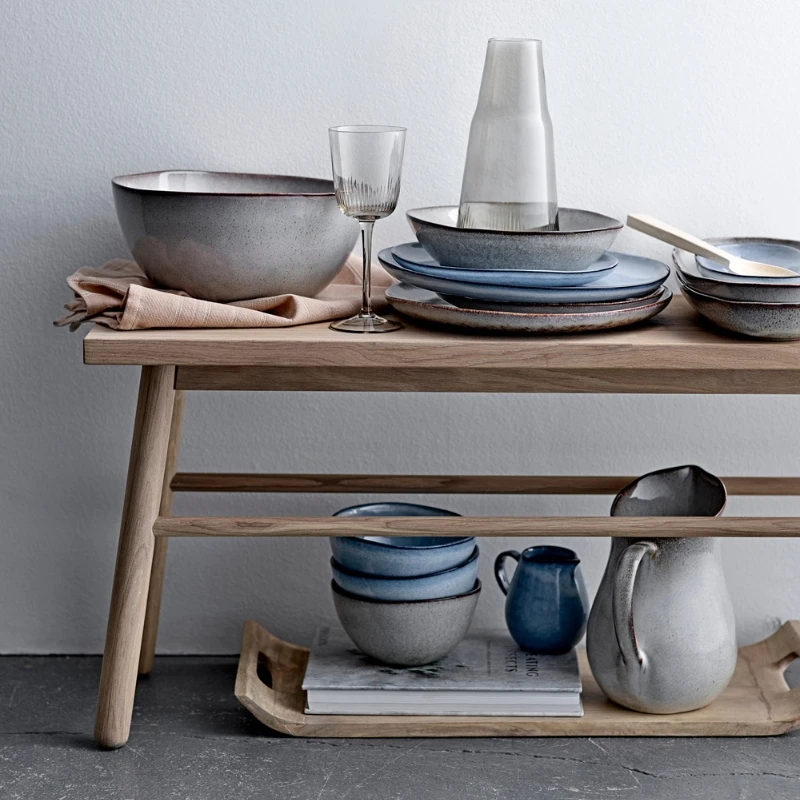 Sandrine Skål, Natur, Stentøj 17903689 by Bloomingville color Natur