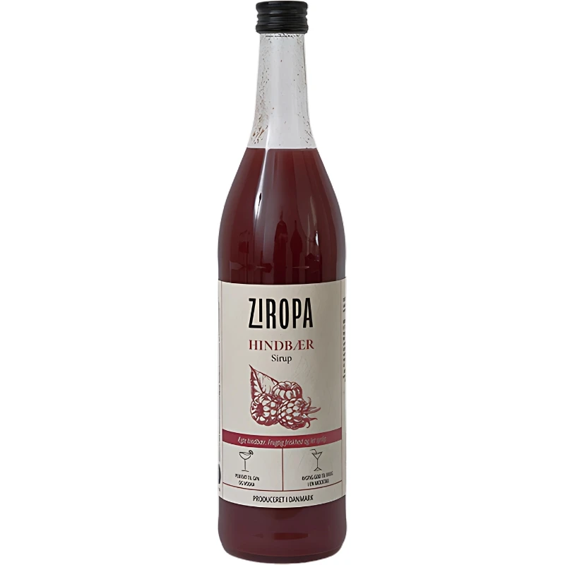 Ziropa Dansk Hindbær Sirup 70 cl 61457 by Ziropa color Sort