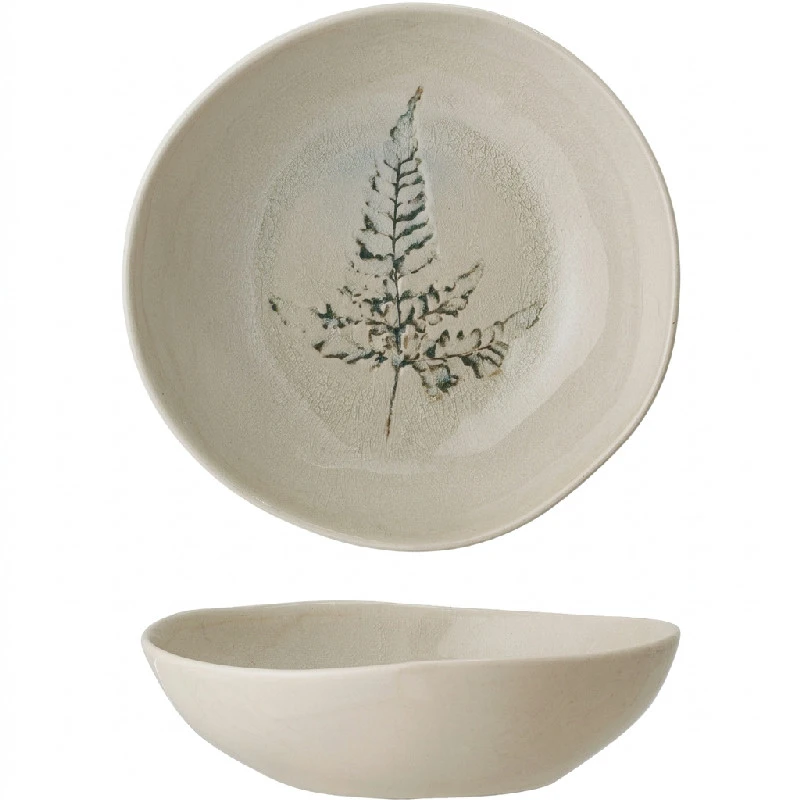 Bea Tallerken Dyb, Natur, Stentøj 82047391 by Bloomingville color Sort