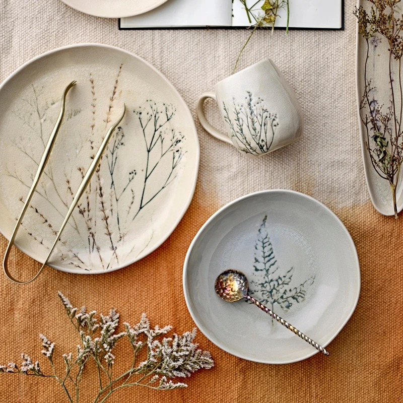 Bea Tallerken, Natur, Stentøj 82047392 by Bloomingville color Sort