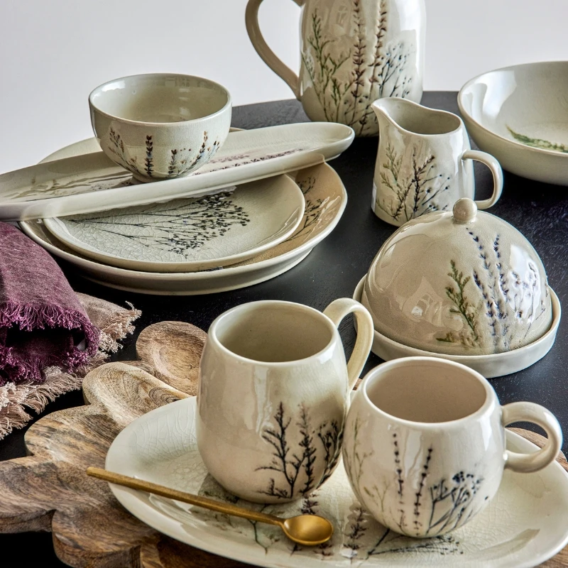 Bea Tallerken, Natur, Stentøj 82047392 by Bloomingville color Sort