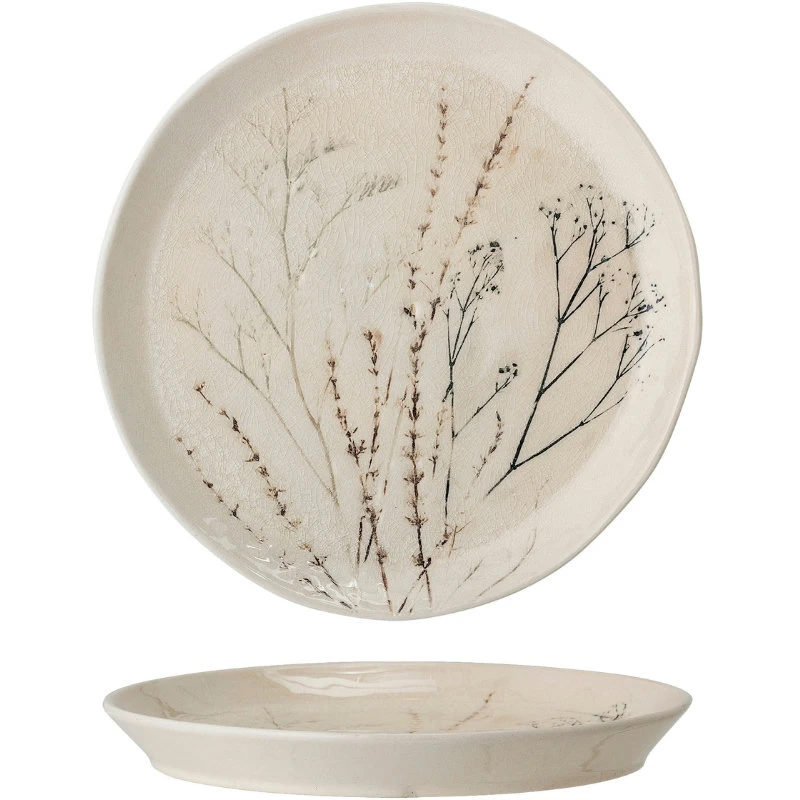 Bea Tallerken, Natur, Stentøj 82047392 by Bloomingville color Sort