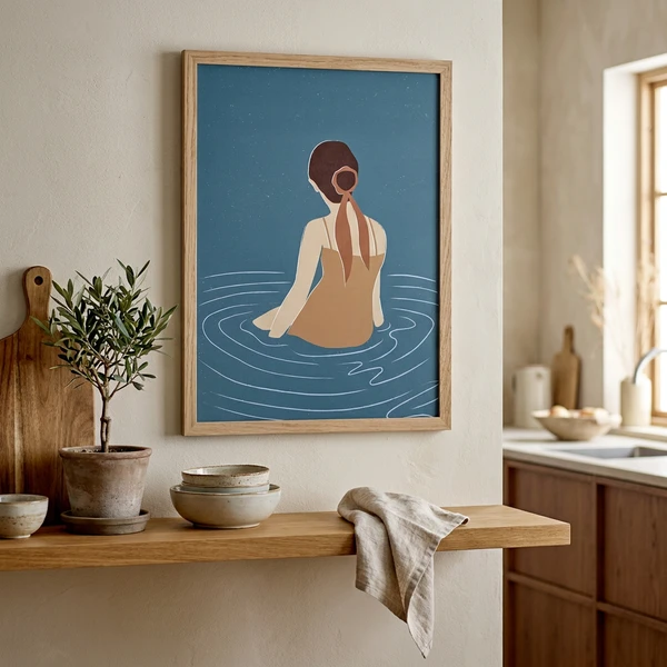 Parma Illustration med ramme, Natur, Eg 82054342 by Bloomingville color Sort