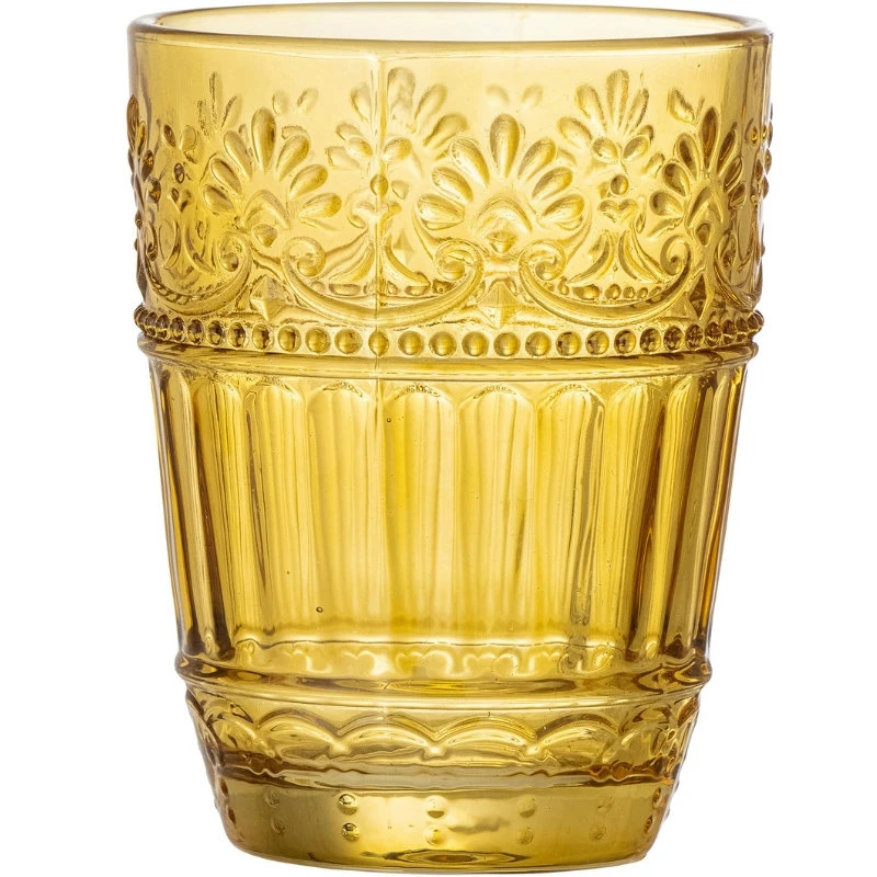 Feyza Drikkeglas, Gul, Glas - 26 cl 82060256 by Bloomingville color Sort