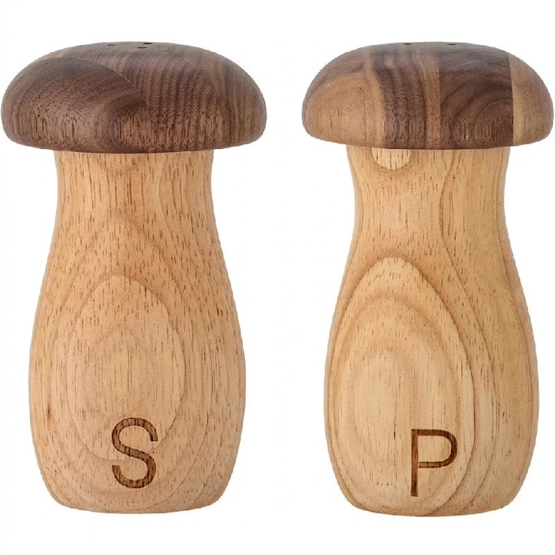 Rahim Salt & Pebersæt, Brun, Gummitræ 2 stk 82060449 by Bloomingville color Sort