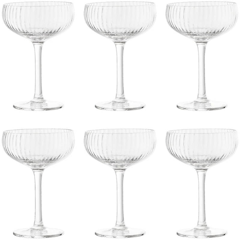 Astrid Champagneglas 25 cl - 6 stk 82061775 by Bloomingville color Sort
