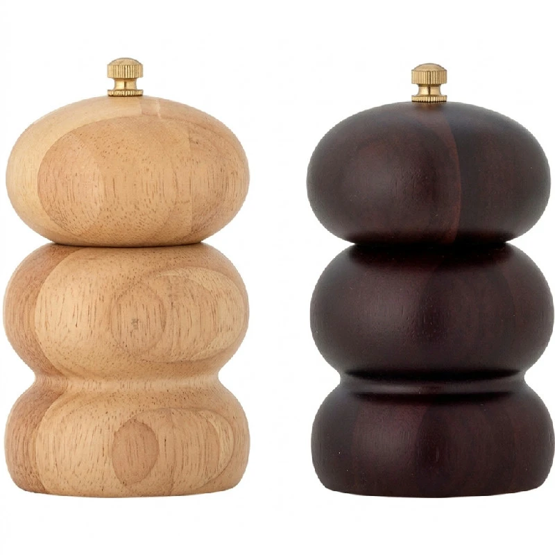 Marge Salt & Peberkværn, Natur, Gummitræ 2 stk 82062911 by Bloomingville color Sort