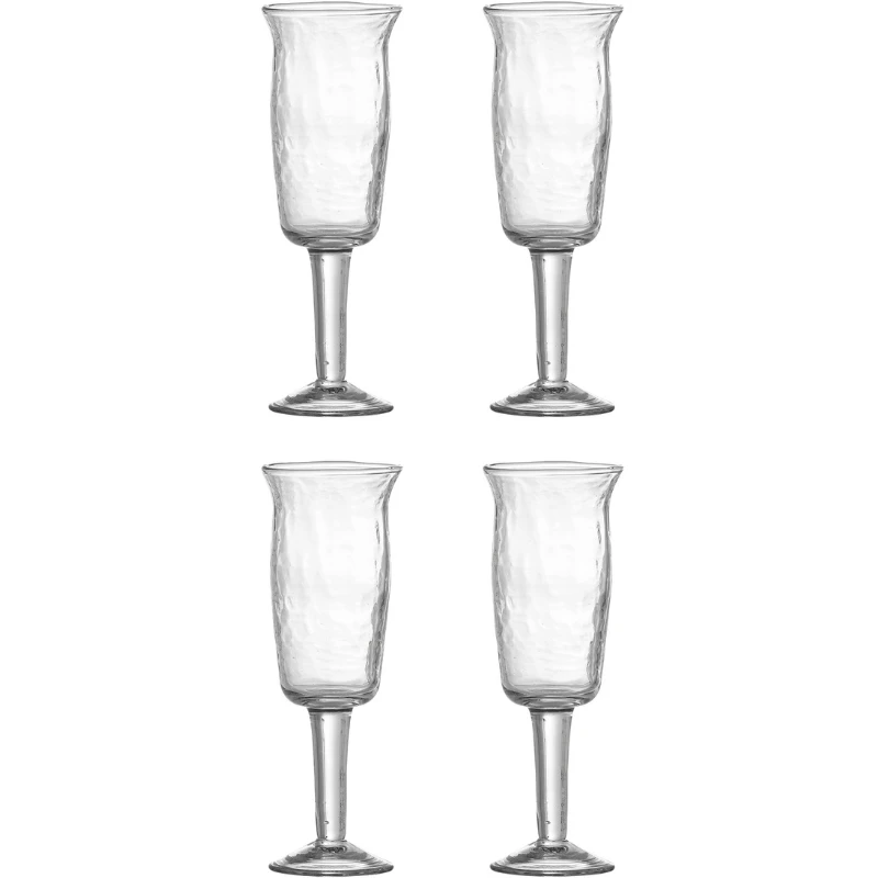 Asha Vinglas, Klar, Genanvendt Glas 4 stk 82068388 by Bloomingville color Sort