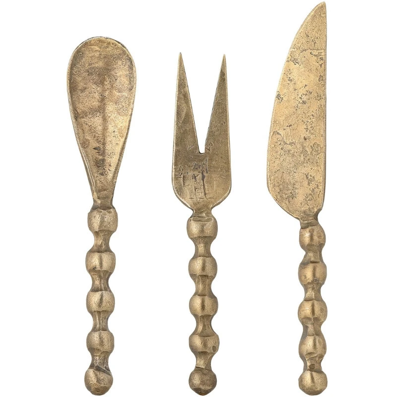 Haolin Ostesæt, Brass, Metal 3 stk 82068619 by Bloomingville color Sort