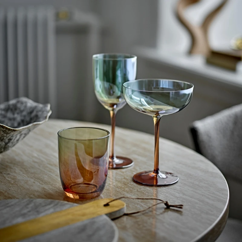 Aston Vinglas, Bronze, Glas 4 stk 82072596 by Bloomingville color Sort