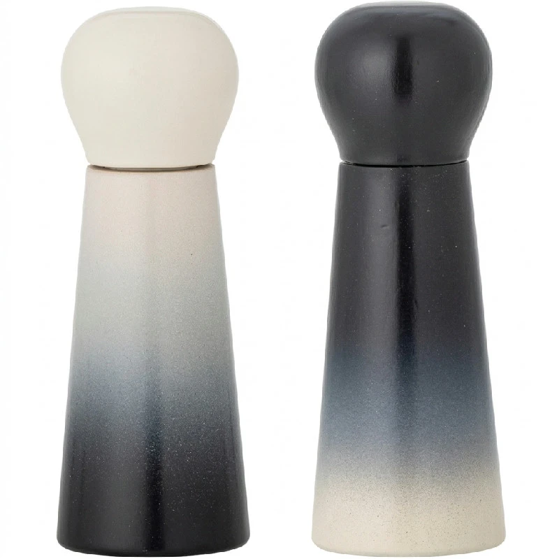 Hyman Salt & Peberkværn, Blå, Gummitræ 2 stk. 82072654 by Bloomingville color Sort