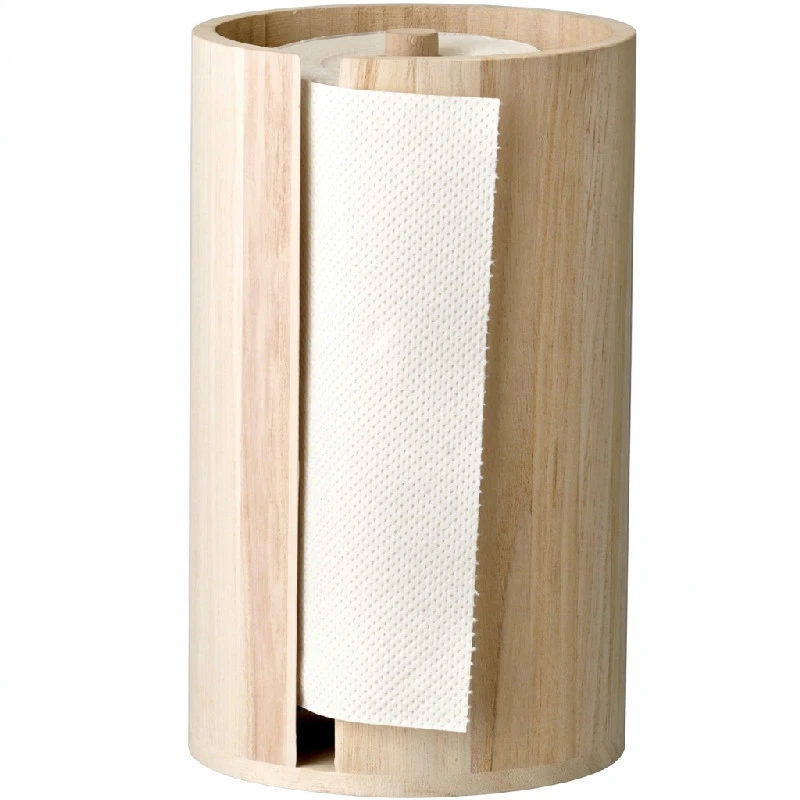 Celian Køkkenrulleholder, Natur, Kejsertræ 508050 by Bloomingville color Sort