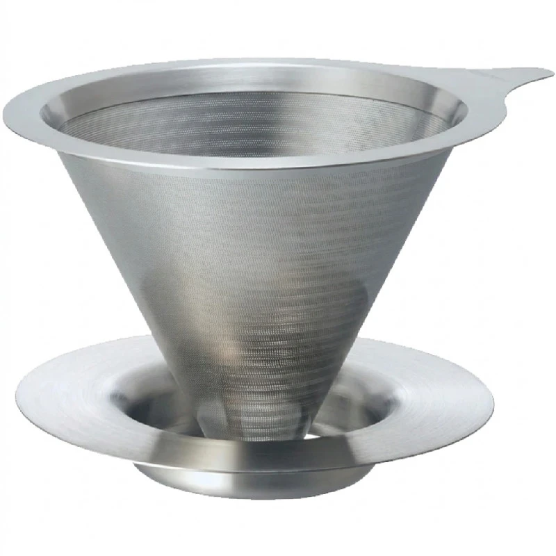 Dobbelt filter metal Dripper 01 / Sølv - Hario DMD-01-HSV by Hario color Sort