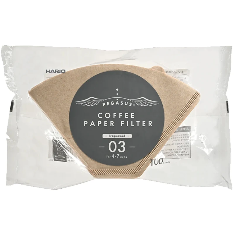 Pegasus Papirfilter 03 Natur 100 stk. - Hario PEF-03-100M by Hario color Sort