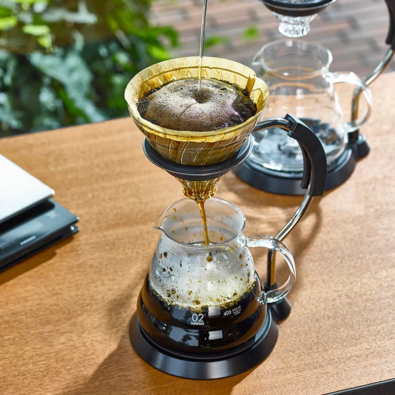 V60 Arm Stand Glasdripper Sæt - Hario VAS-8006-G by Hario color Sort