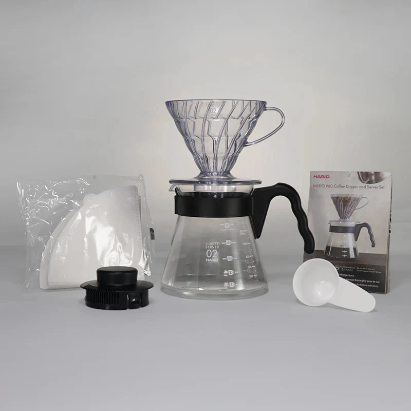 V60 Kaffefilter og serveringssæt - Hario VCDS-02-B-EU by Hario color Sort