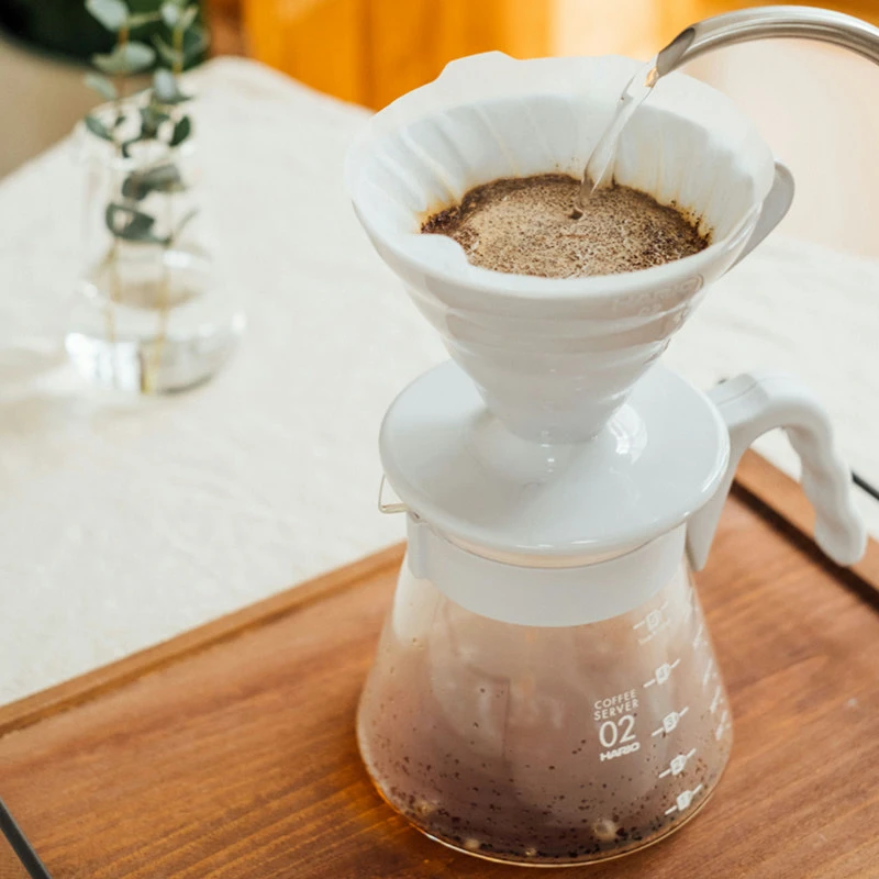 V60 Kaffeserver 02 sæt / Lys grå - Hario VCSD-02-PGR by Hario color Sort