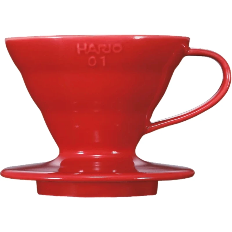 V60 Kaffedripper 01 Keramik / Rød - Hario VDCR-01-R by Hario color Sort