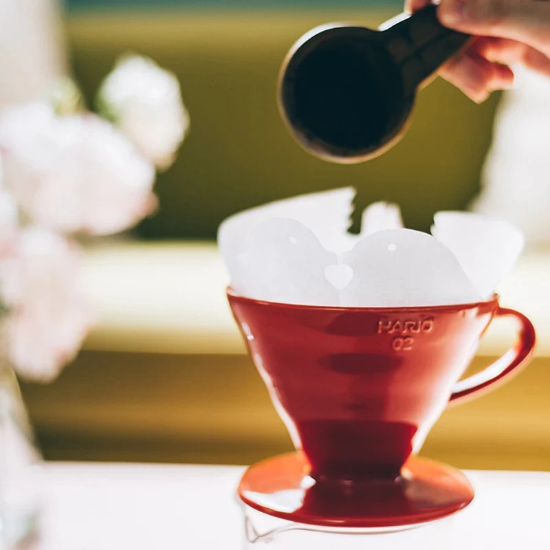 V60 Kaffedripper 02 Keramik / Rød - Hario VDCR-02-R by Hario color Sort